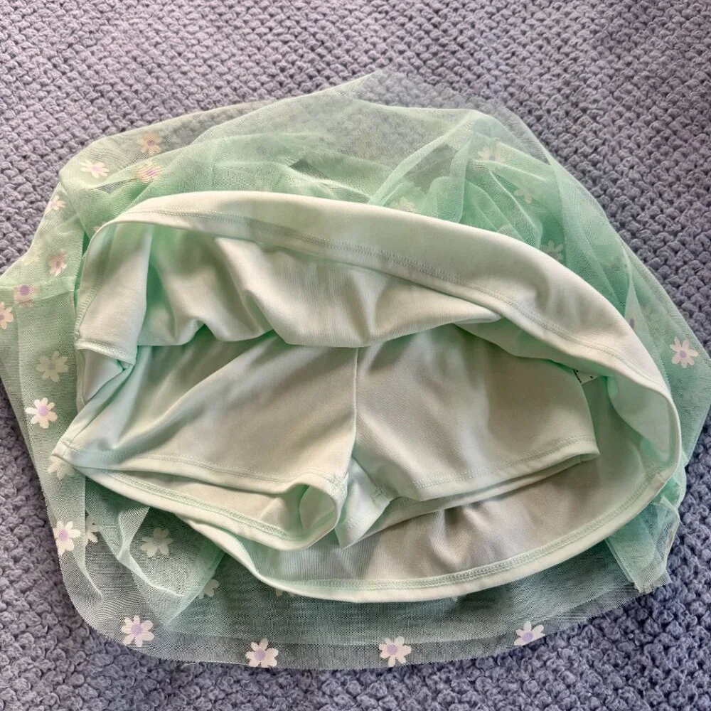 Disney NWOT Princess Tutu Green Sheer Skirt Size 5T - Picture 3 of 5